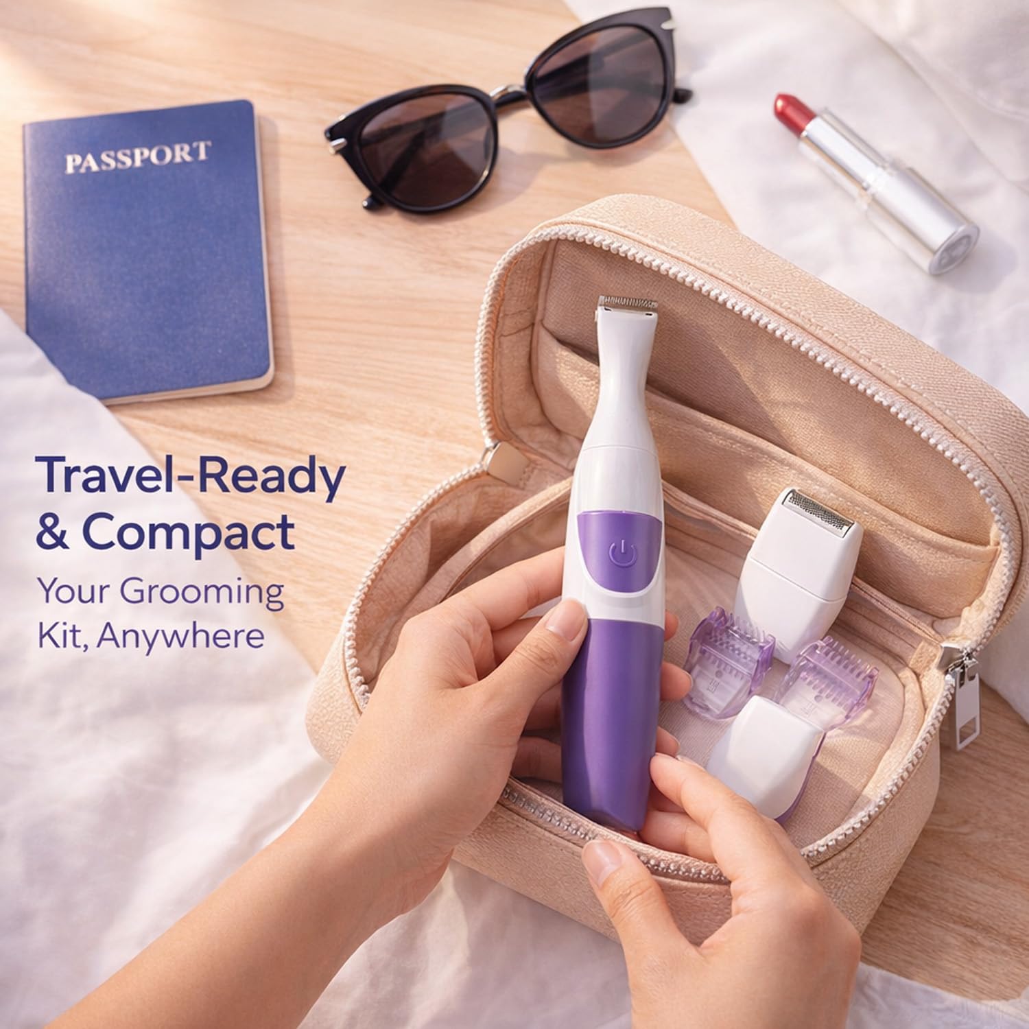 Tondeuse Bikini Rechargeable,rasoir electrique femme,Épilation indolore pour peaux sensibles,Précision & Confort,les Sourcils, la Moustache, la Barbe, les Bras, les Jambes,les Aisselles, la