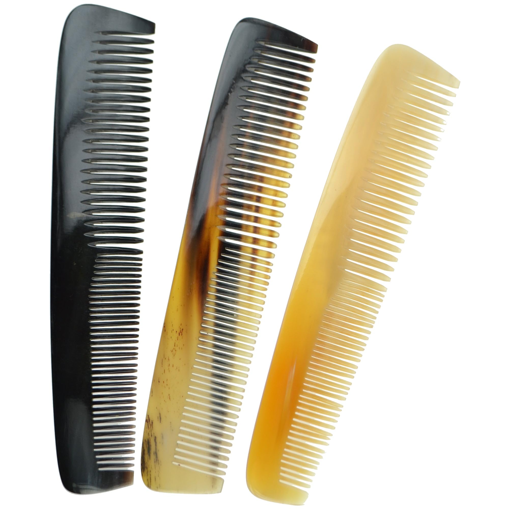 Pettine in vero corno (16,5 cm di lunghezza, colori misti)