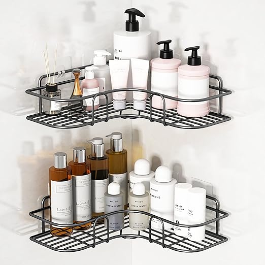 Laigoo 2 Pack Corner Shower Caddy, Adhesive Bathroom