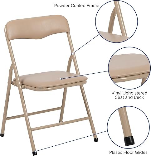 Miniatura 53 de Flash Furniture Mindy Kids - Mesa plegable de color bronceado para niños Beige Bronceado,Negro