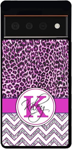 Miniatura 9 de Pink Leopard Skin Chevron Personalized Black Rubber Phone Case Compatible With Google Pixel 10, 10 Pro, 10 Pro XL, 9a, 9 Pro, Pixel 9, Pixel 9 Pro