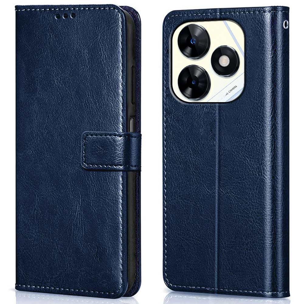 TOUCCH Flip case for Techno pop 8| Leather Finish Cover & Flexible Stand Design | Card and Money Pocket | Blue (B0D81L9K92) Amazon Price History, Amazon Price Tracker