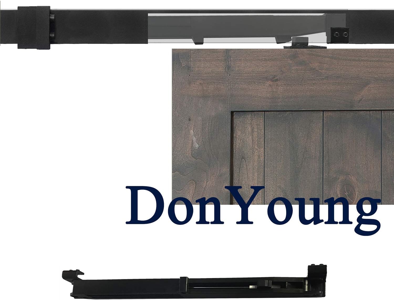 2PCS Lightweight Barn Door Soft Close Mechanism Spring Buffer Damper Upgarded Hole-Free Version Fit for Weight 33-77 Pounds Adjustable Barn-Door Stoppers (Upgraded Soft Close with Actuator Spacers)