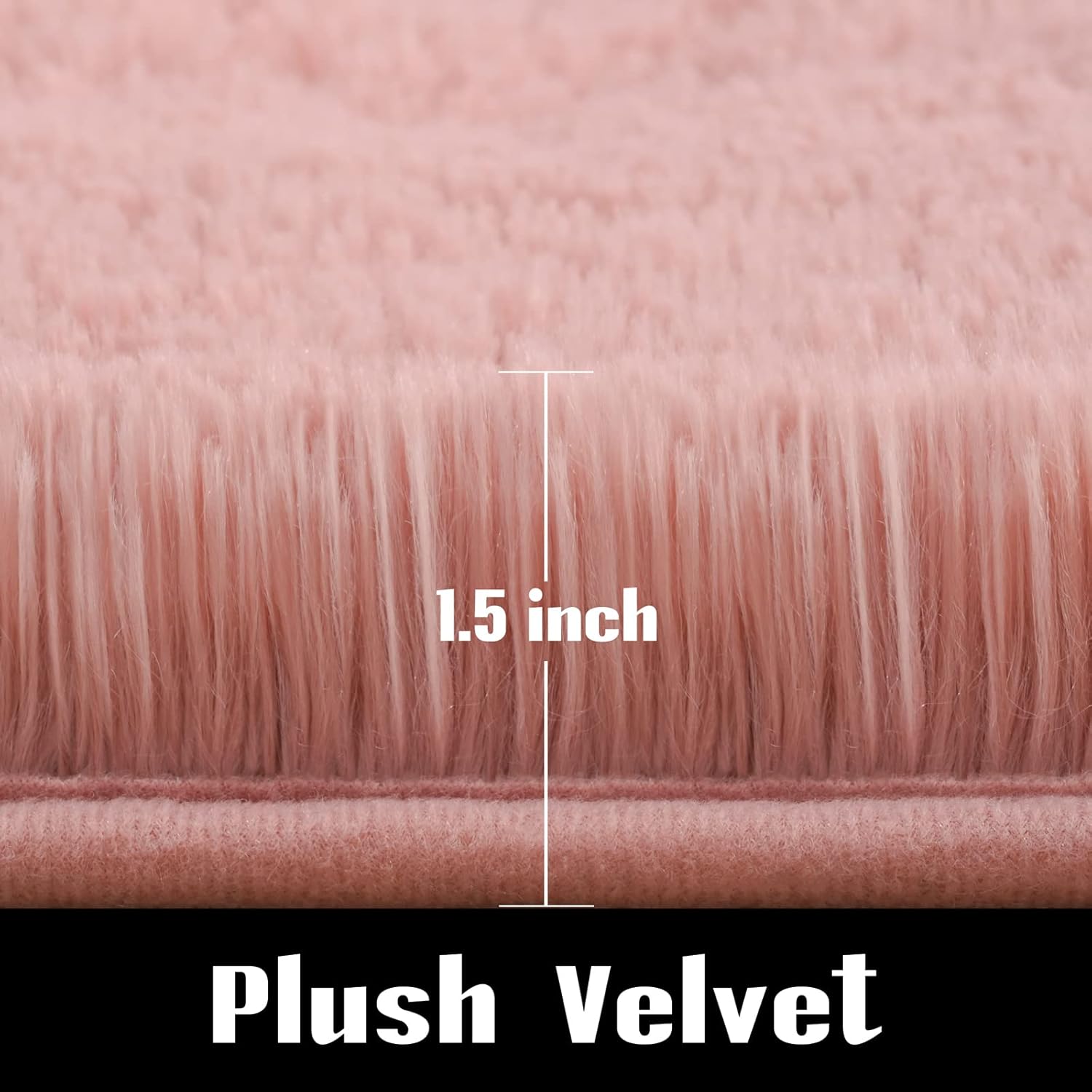 Jelymark Super Soft Shaggy Rug for Bedroom, 5x8 Feet Fluffy Carpet for Living Room, Fuzzy Indoor Plush Area Rug for Home Decor, Furry Floor Rugs for Dorm, Kids Nursery Rug for Girls, Blush Pink