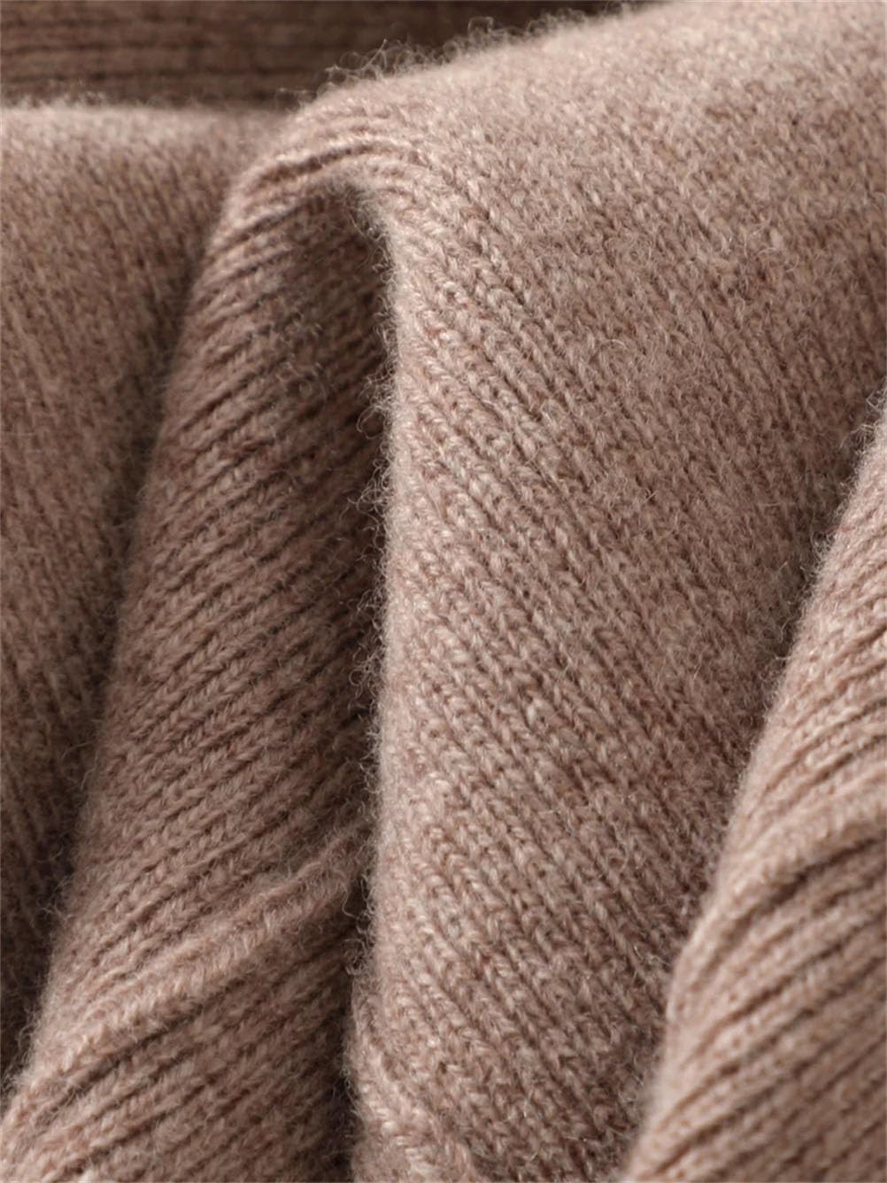 Pantaloni da donna a gamba larga a vita media a costine pantaloni in maglia morbida calda pantaloni lunghi larghi casual dritti larghi