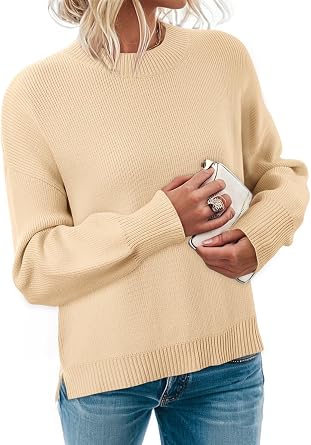 Dokotoo Oversized Womens Sweater 2025 Fall Winter Striped Sweaters Casual Trendy Sweater