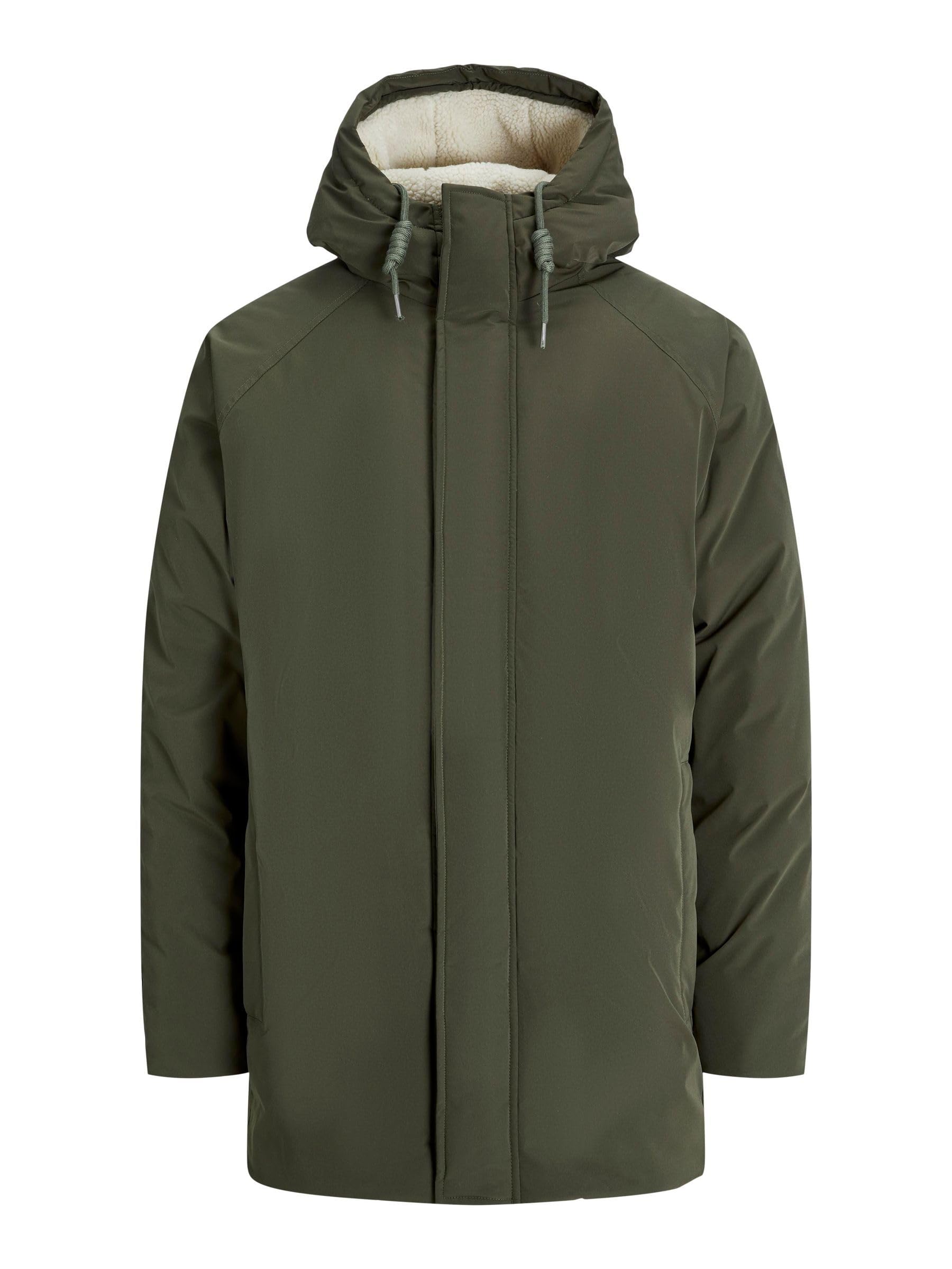 JACK & JONES Men's Jjewood Parka Sn, Forest Night, x_s, Forest Night, x_s