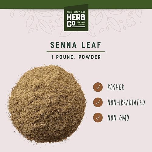 Miniatura 3 de MONTEREY BAY HERB CO. Polvo de hoja Senna Utilizado en tés y tinturas Encapsular como suplemento dietético (1 libra)