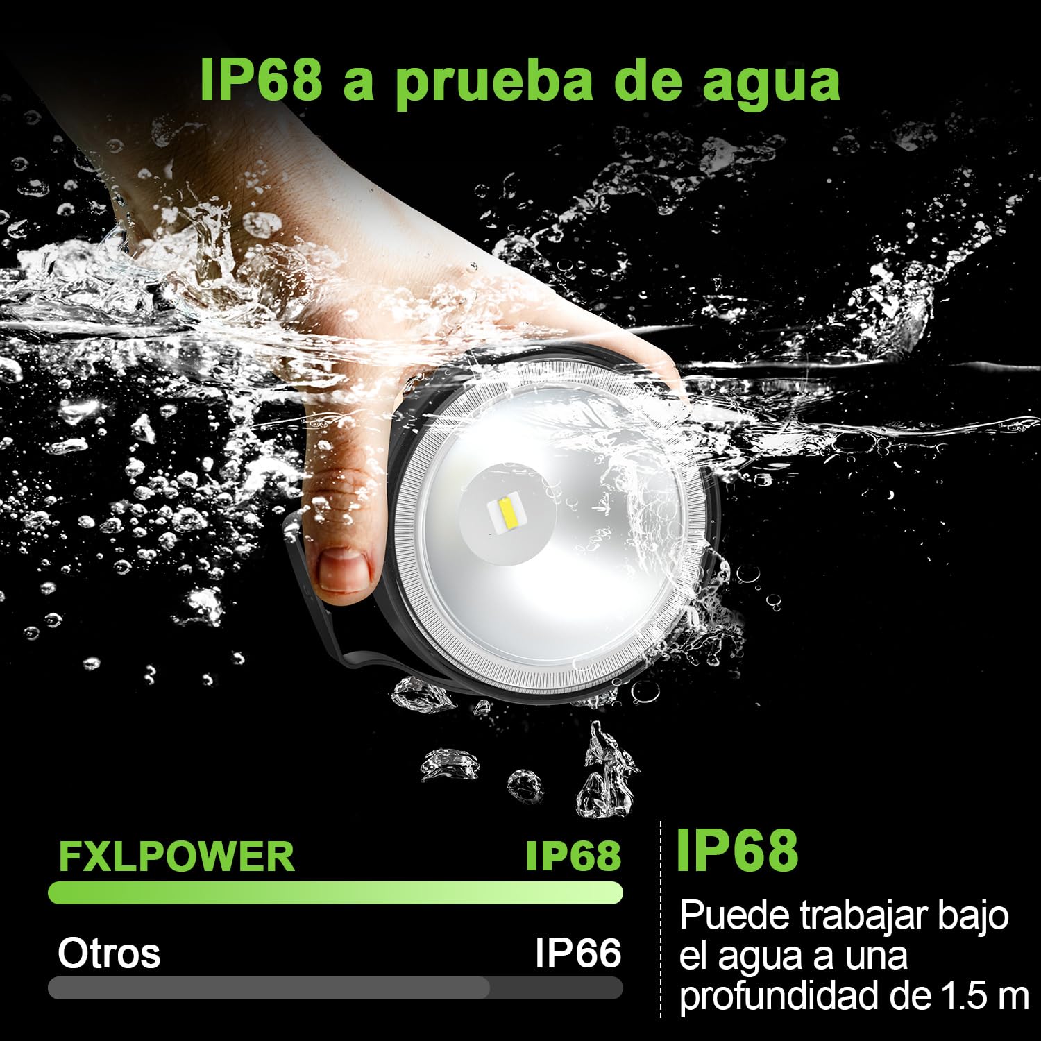 2 Pcs Faro de trabajo led de Coche 12V, 3.8 pulgadas 30W Foco de luz concentrada 3000lm 6000K IP68 Impermeable Off-road Foco para Pickups Tractors Excavators Camión Barco SUV