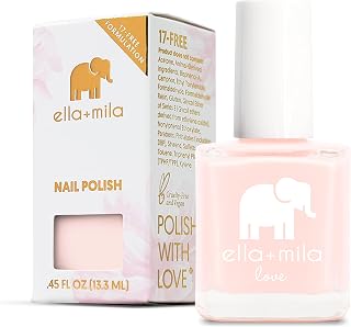 ella+mila Professional, Quick Dry, Long-Lasting & Chip-Resistant Pink Nail Polishes (Barely Pink - 0.45 fl oz)