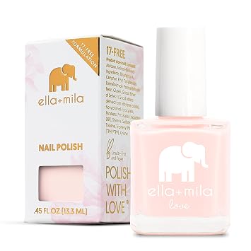 ella+mila Professional, Quick Dry, Long-Lasting & Chip-Resistant Pink Nail Polishes (Barely Pink - 0.45 fl oz)