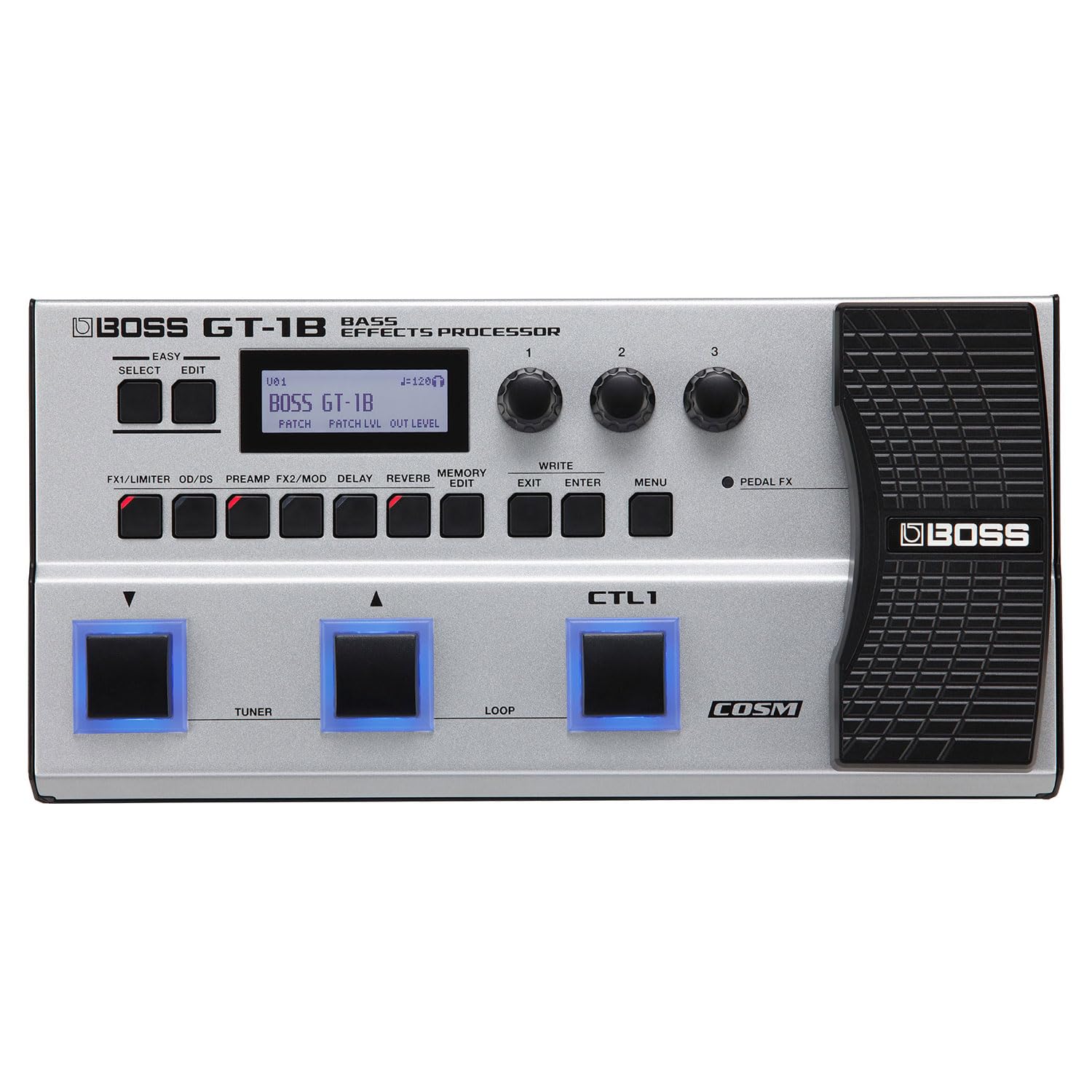 Boss GT-1B mobiles Multi-Effektgerät für Bass + keepdrum Netzteil