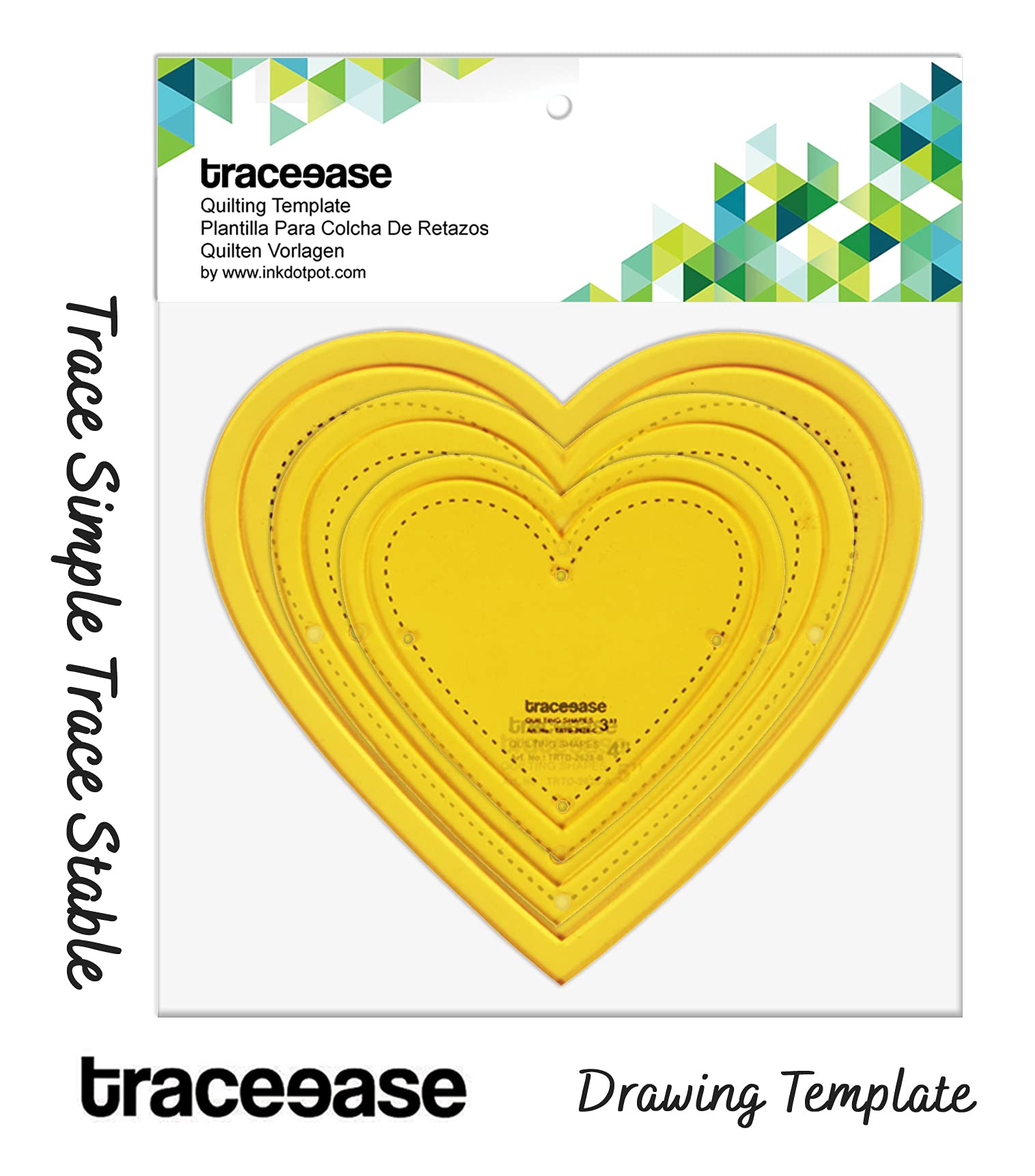 Traceease Hart Quilten Template Stencils Set Van 3, 3 / 4 / 5 Duim Diy Naaien Quilt Patchwork Templates Voor Quilten Traceease Hart Quilten Template Stencils Set Van 3, 3 / 4 / 5 Duim Diy Naaien Quilt Patchwork Templates Voor Quilten