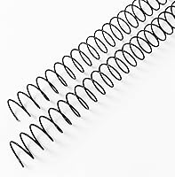 Vista 29 de Binditek Paquete de 50 bobinas de encuadernación en espiral de plástico, 6 mm (1/4"), capacidad de 30 hojas, paso 4:1, blancas, 48 bucles