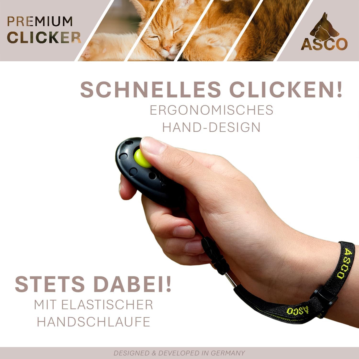 Clicker ASCO ergonomique et résistant