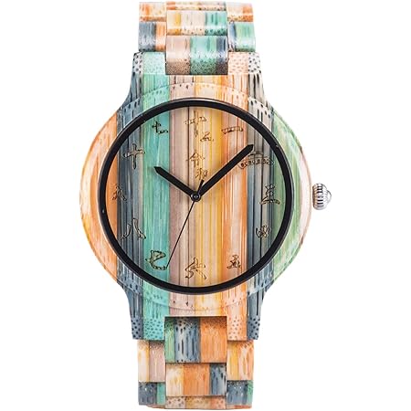 Amazon Bobo Bird 手作り天然な竹木製レディース腕時計 カラフルな女の子人気時計 メンズ レディース腕時計 腕時計 通販
