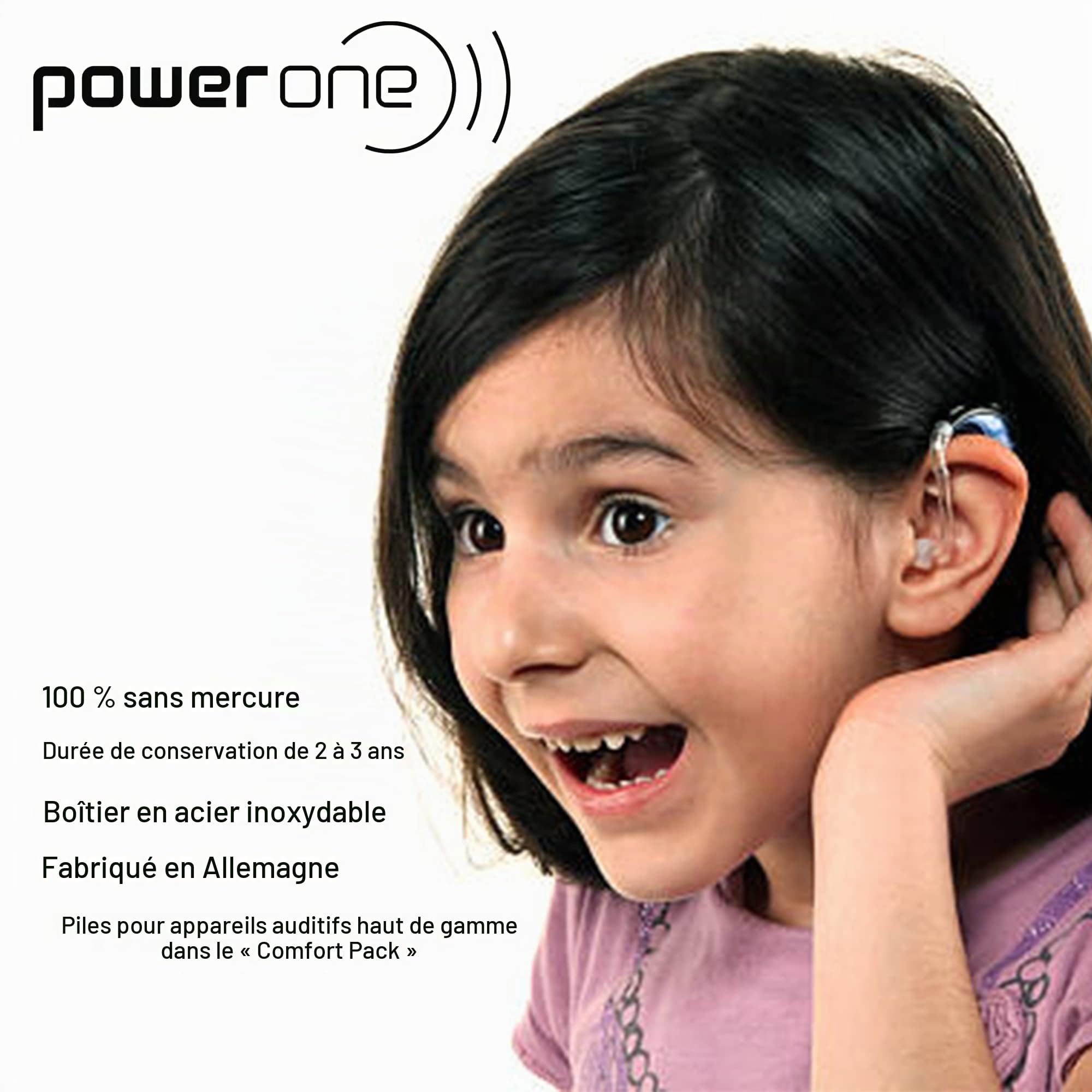 Power One 10 paquets (60 piles) Power One Cochlear Implant 60 piles