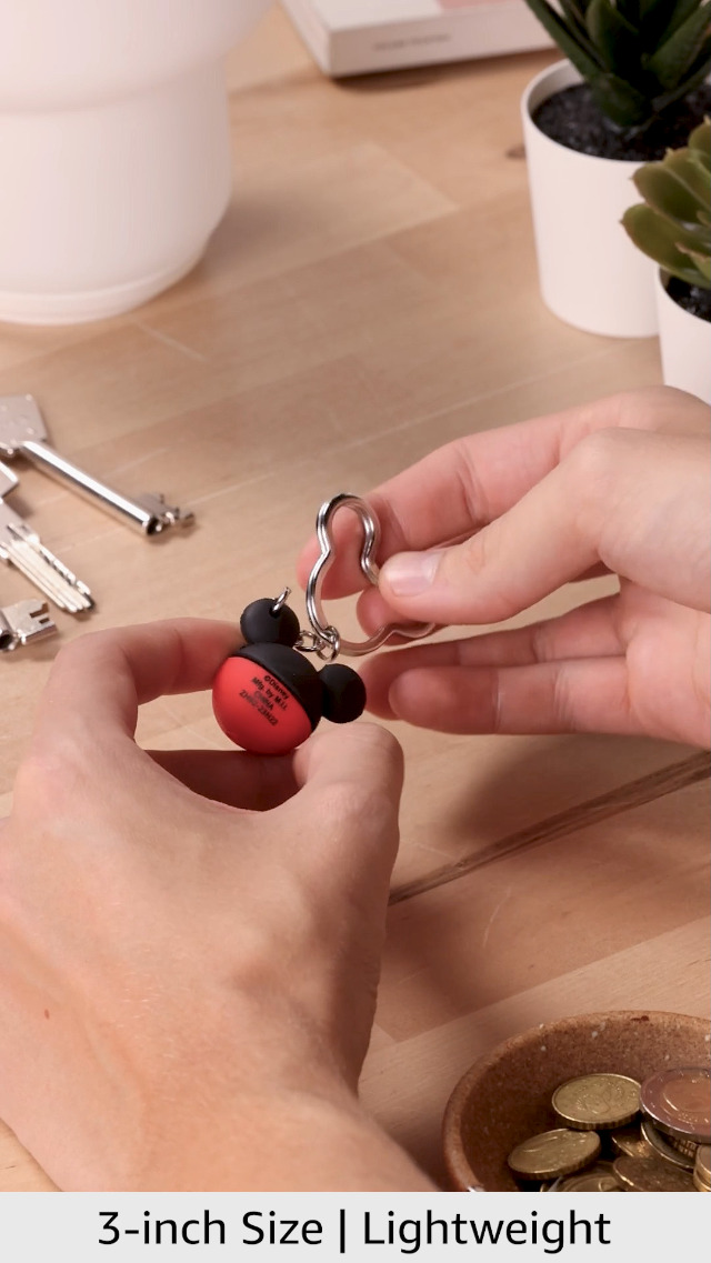 Mickey Icon Ball Key Ring at Amazon Women's Clothing store