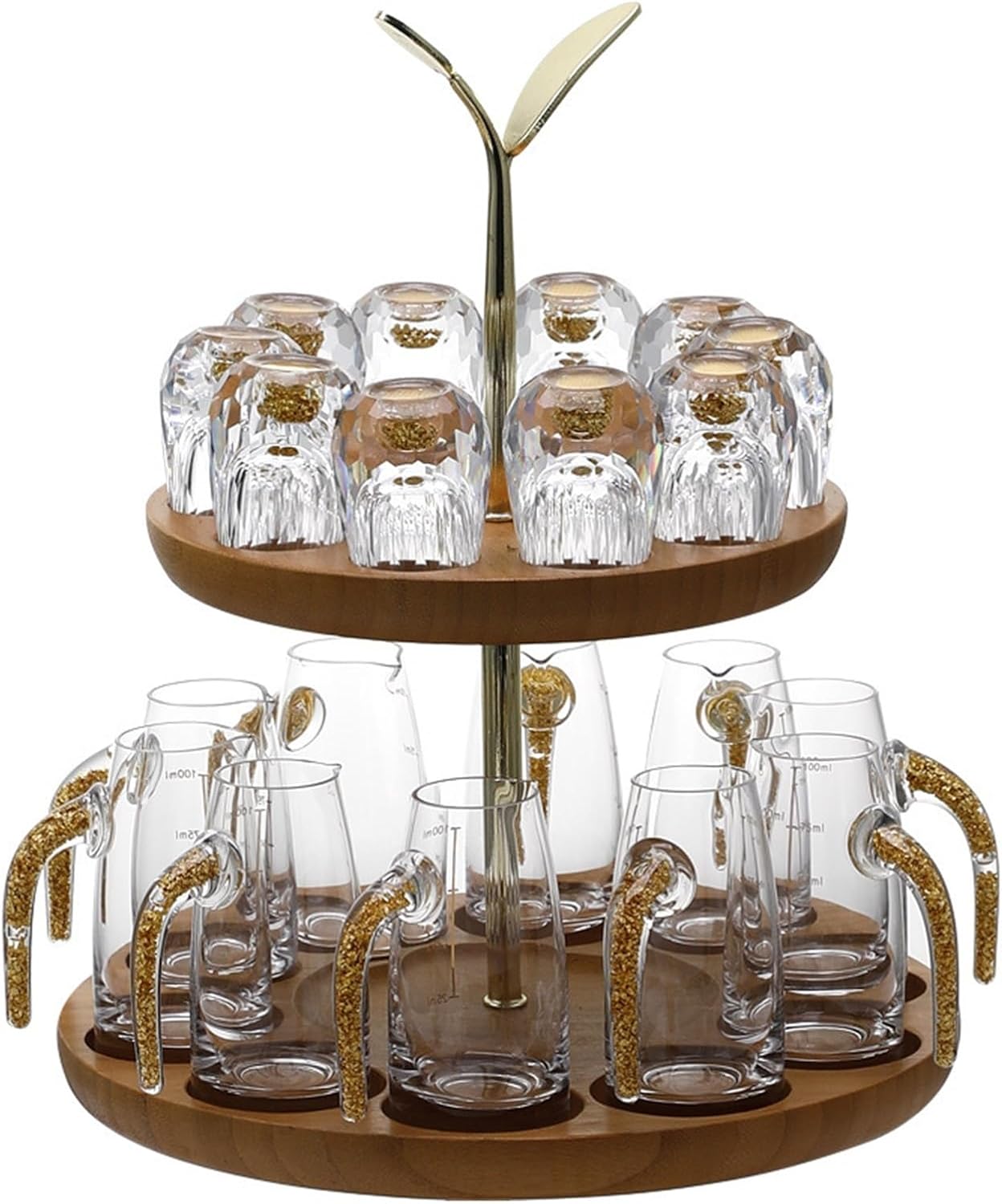 Wine Set Shot Glass Home Wine Set Graduated Wine Divider Spirit Glass Cup Holder