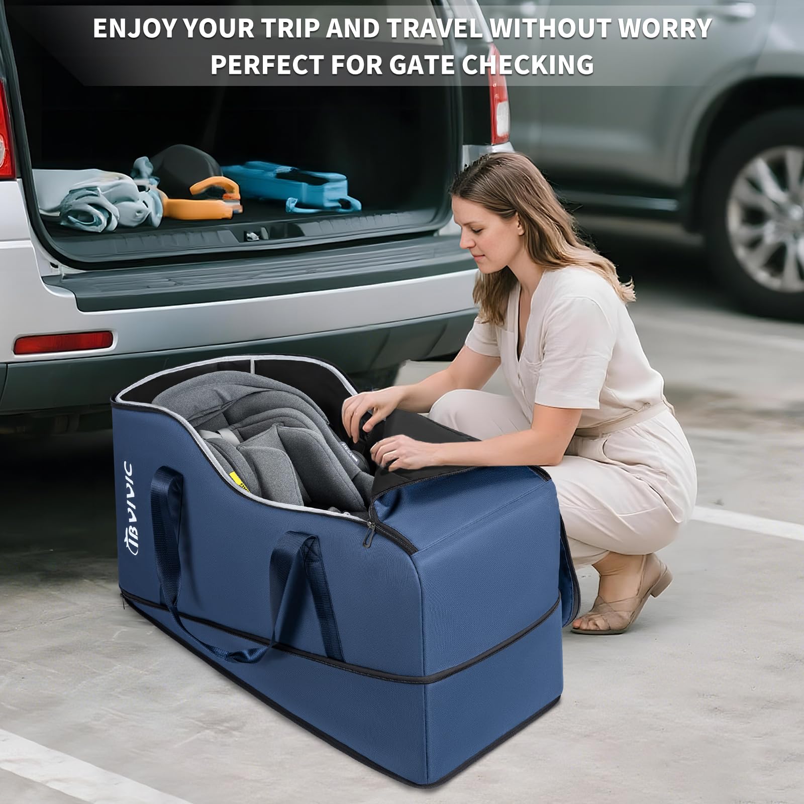 IBVIVIC Sac de voyage pour siège auto Aria et Mesa, siège auto pour bébé (bleu)