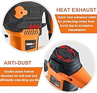 Vista 4 de SHIELDPRO Taladro de martillo giratorio SDS-Plus de 1-1/4 pulgadas de 13 amperios resistente, embrague de seguridad 3 funciones con control