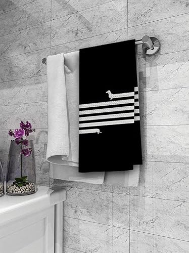 Miniatura 4 de Dibor Wiener - Juego de 2 paños de cocina para perros muy largos y divertidos, paños de secado absorbentes para cachorros, toallas de mano para