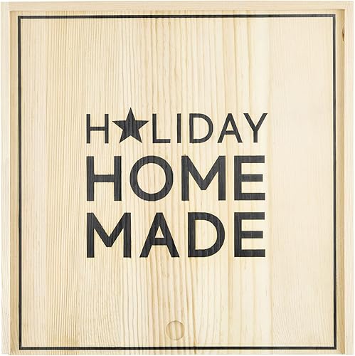 Santa Barbara Design Studio TableSugar - Caja de madera para panadería, 11.25 pulgadas cuadradas x 4.25 pulgadas de alto, hecho en casa