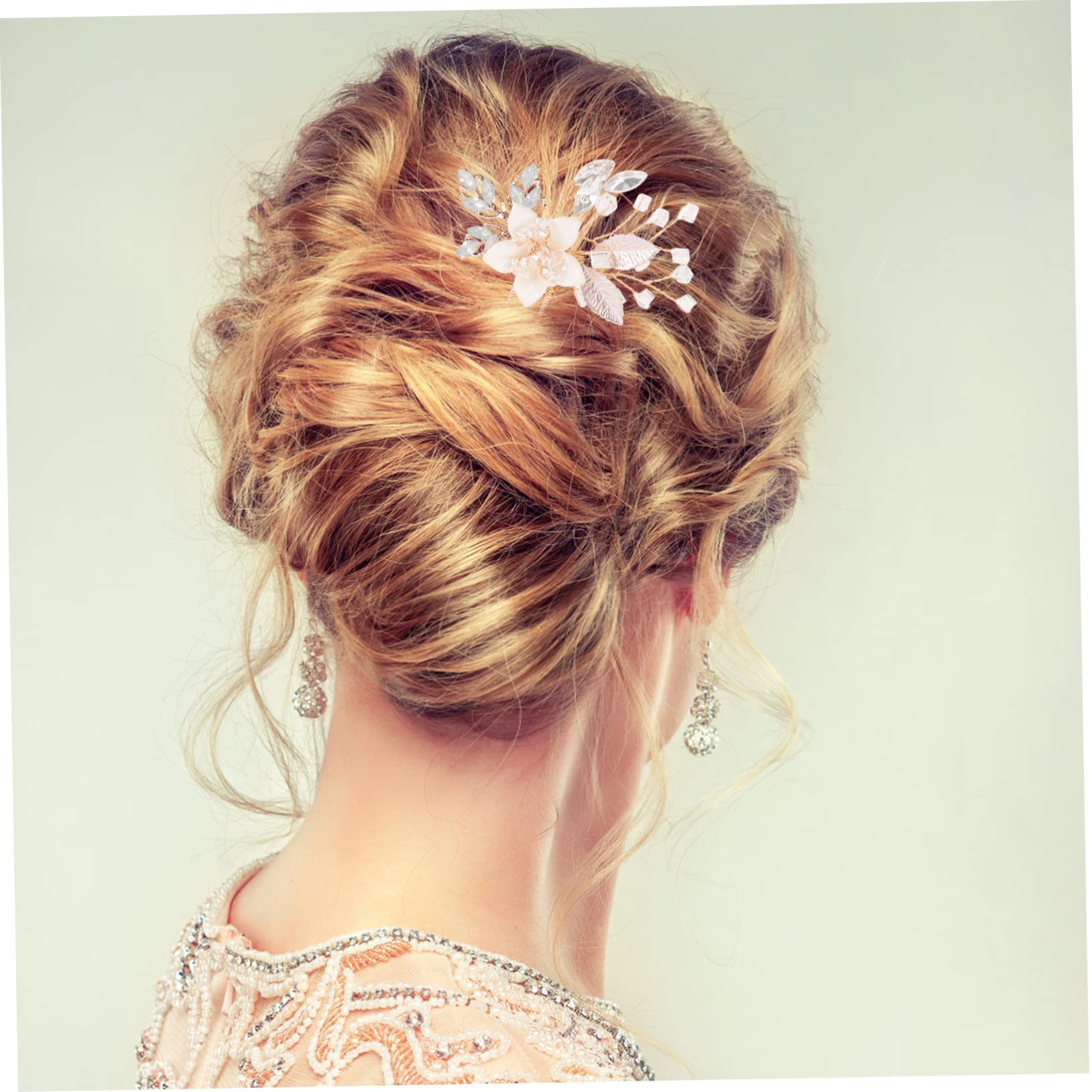 minkissy 5paia Fermaglio Per Con Strass Forma Di Fiore Accessorio Elegante Per Sposa e Cerimonie Confezione Da Leggero e Comodo Da Indossare Decorazione Brillante Per Matrimoni e Feste
