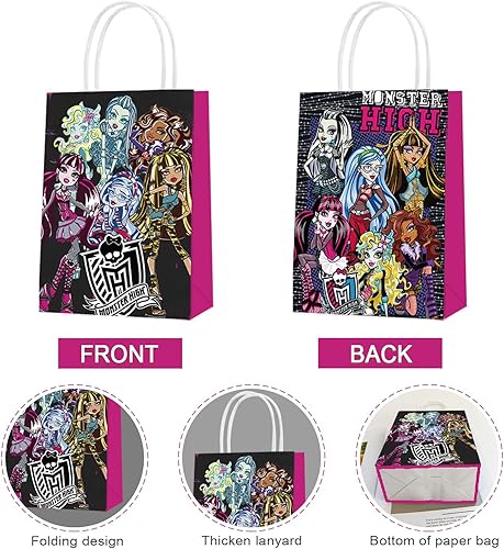 Miniatura 3 de 16 bolsas de fiesta temática, cuatro diseños únicos para niñas y niños, bolsas de regalo para intercambio de botín