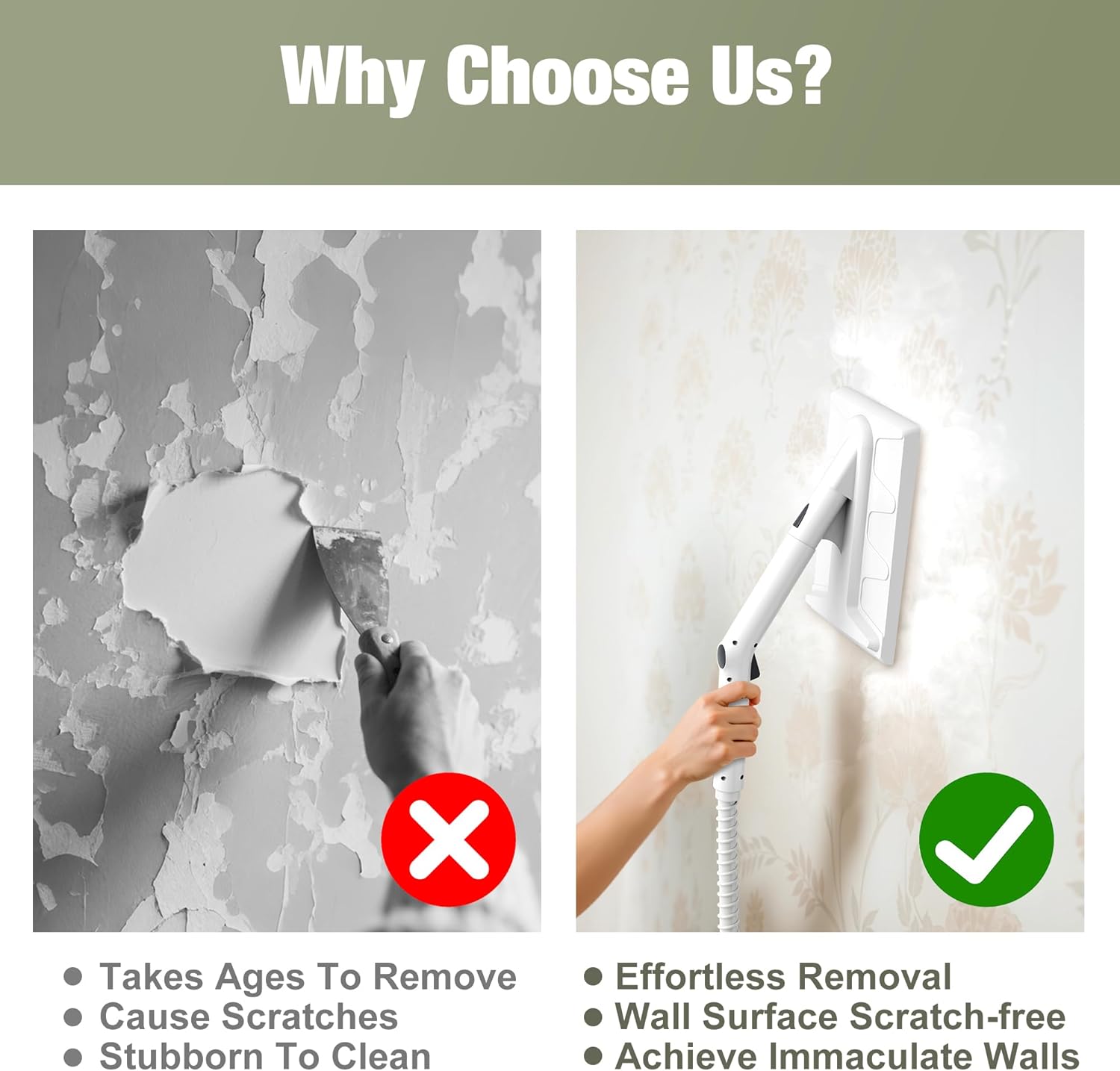 Newbealer Heavy-Duty Steam Cleaner NB282C Bundle with Wallpaper Remover Accessory