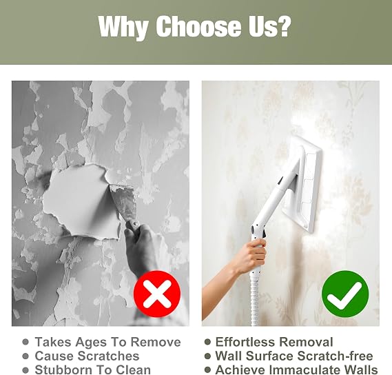 Newbealer Heavy-Duty Steam Cleaner NB282C Bundle with Wallpaper Remover Accessory