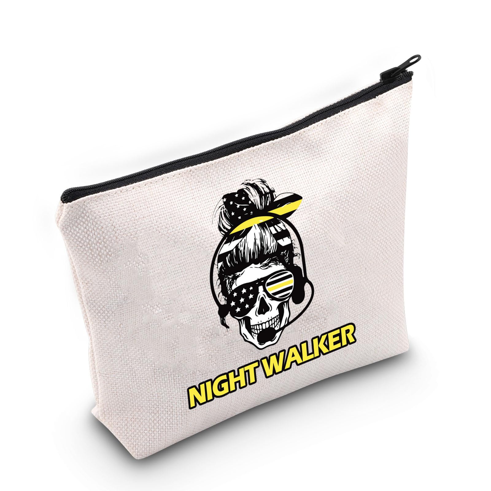 TGBJE 911 Dispatcher Makeup Bag Emergency Dispatcher Gift for 911 Operators Workers 911 Calling Appreciation Cosmetic Bag (Night walker bag)