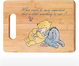 Winnie Bamboo Cutting Board,Winnie Gifts for Adult,Unique Gift Idea for Kitchen & Dining, Durable Wooden Chopping Board with Winnie the Pooh Design, Perfect for Home & Kitchen Accessories