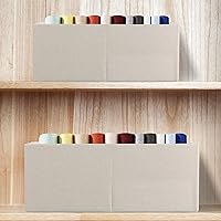 Vista 6 de Caja de Almacenamiento de Tela Plegable Cesta de Algodón y Lino con Asas de Madera, Cubo Rectangular Decorativo, Organizador de Lavandería