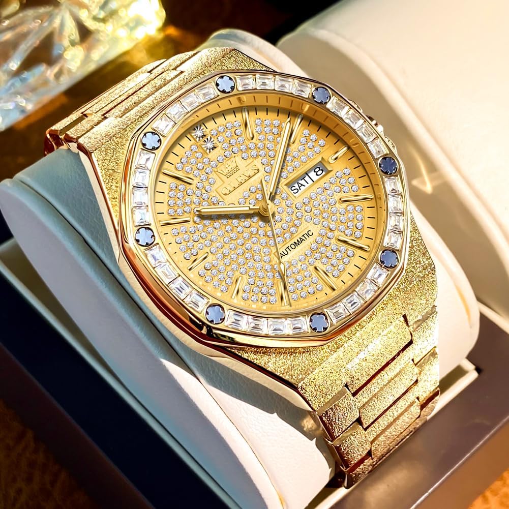 OLEVS Automatic Mens Watches Self Winding Mechanical Business Luxury Dress Wrist Watch Stainless Steel Waterproof Luminous Day Date - Image 2