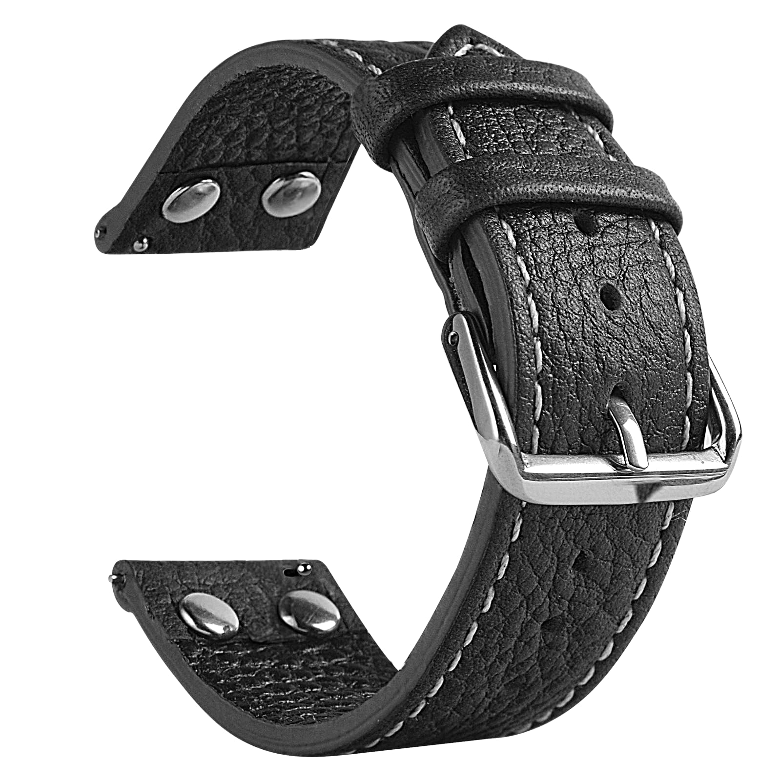 uEmoh Handmade Vintage Style Genuine Leather Cowhide Replacement Watch Strap (Men's & Women's) - 18mm 19mm 20mm 21mm 22mm 24mm