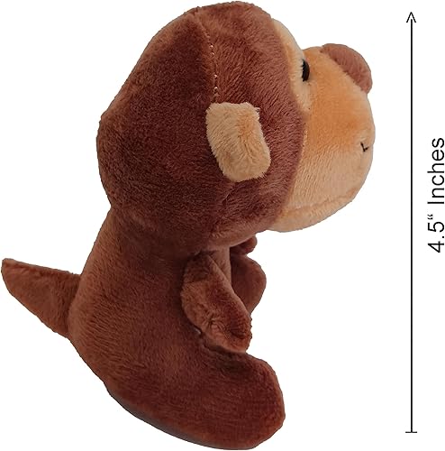 Miniatura 6 de Animales de zoológico de peluche, león, jirafa, mono y elefante, peluche súper suave (juego de 8 piezas)