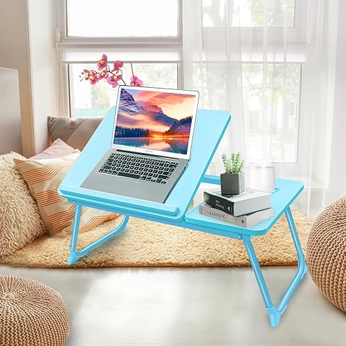Miniatura 5 de Escritorio para computadora portátil para cama, escritorio portátil para laptop, bandeja de mesa de cama plegable, escritorios de regazo para niños