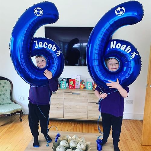 Miniatura 4 de Globos azul marino con el número 3, globos digitales de número 3 de 40 pulgadas, color azul oscuro, globos digitales grandes de Mylar para fiesta de