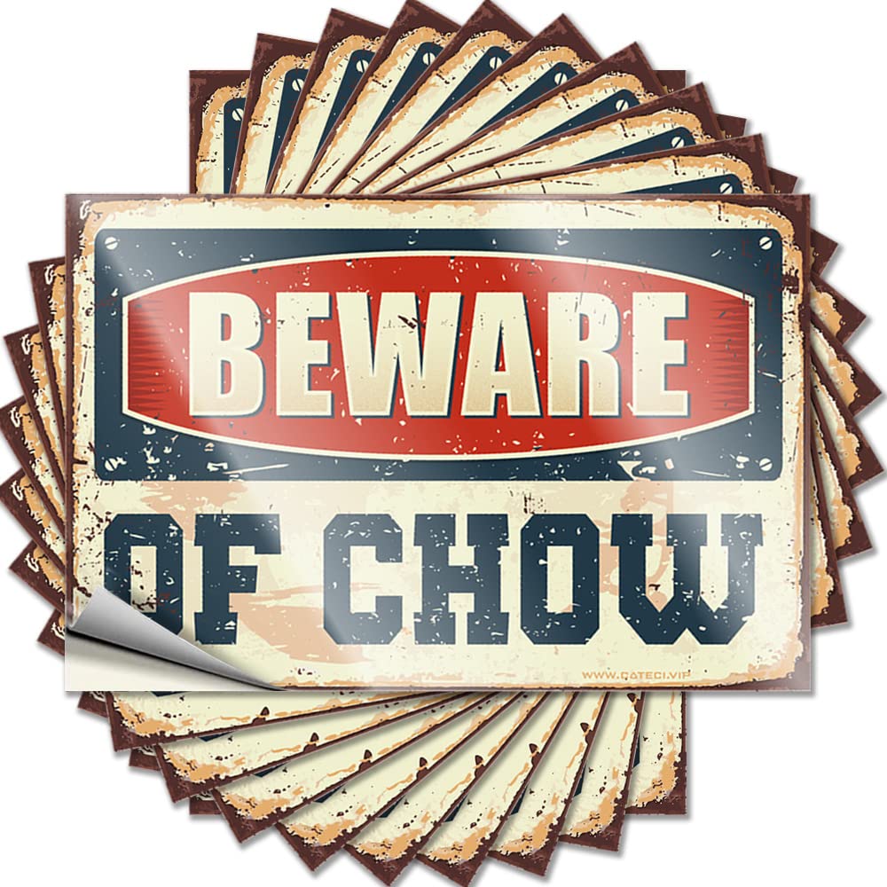 Fzfn Colour Quote Indoor Fall Decor Vinyl Sticker | Beware Of Chow Books For Military Use(12X18cm)