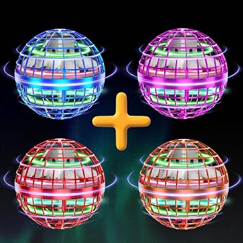 Tikduck 1 Pack Blue/Red/Pink/Orange Flying Orb Ball, 2025 Cool Stuff Christmas Birthday Toy Gift, for Kids Age 6 7 8 9 10