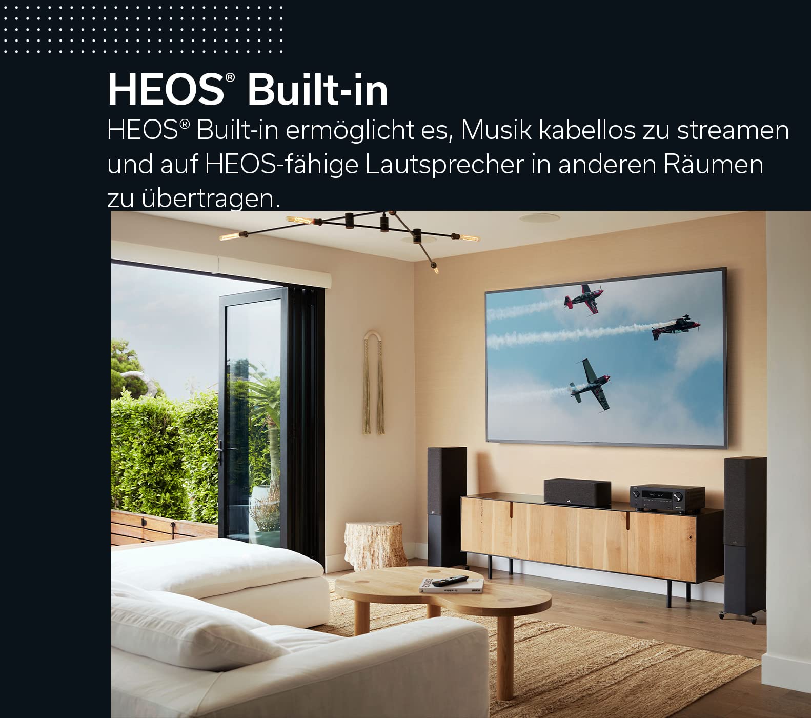 Denon AVR-X2800H 7.2-Kanal AV-Receiver, Dolby Atmos, DTS:X, 6 HDMI Eingänge und 2 Ausgänge, 8K HDMI, HEOS Built-in, Bluetooth, WLAN, AirPlay 2, Alexa kompatibel - Schwarz