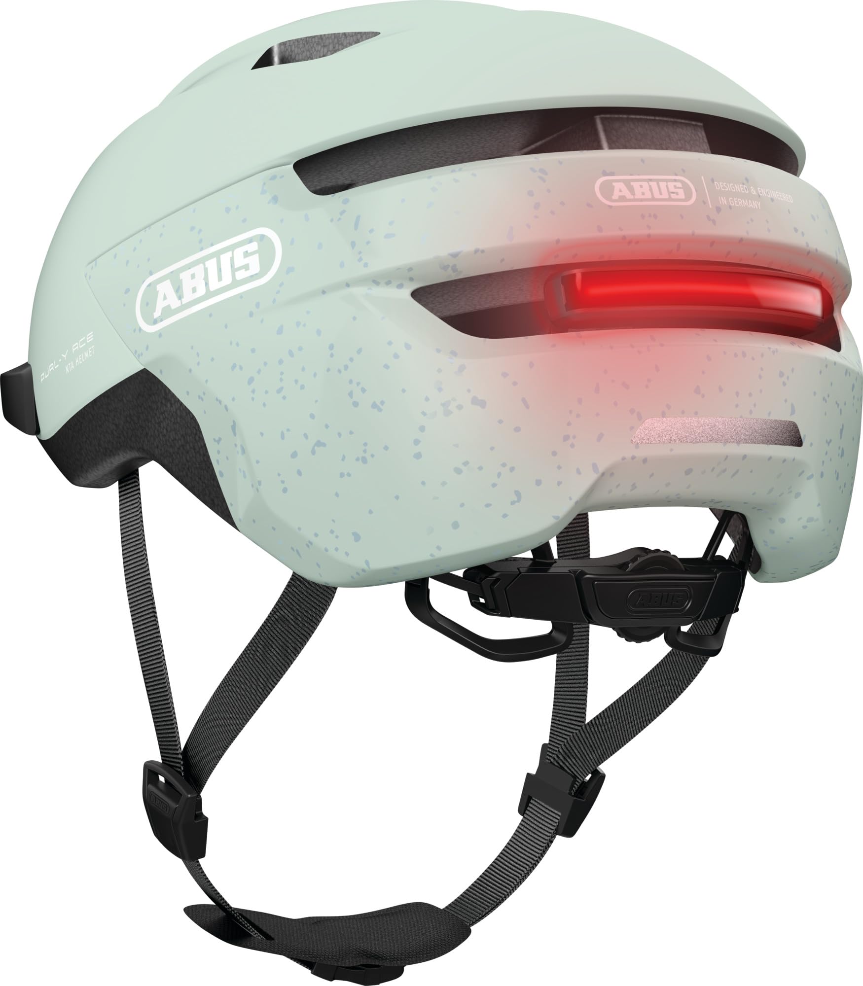 Kask rowerowy ABUS PURL-Y ACE ze światłem LED - odpowiedni do jazdy na rowerach elektrycznych i pedelekach - modny kask ochronny NTA dla dorosłych i nastolatków - zielony (miętowy), rozmiar L