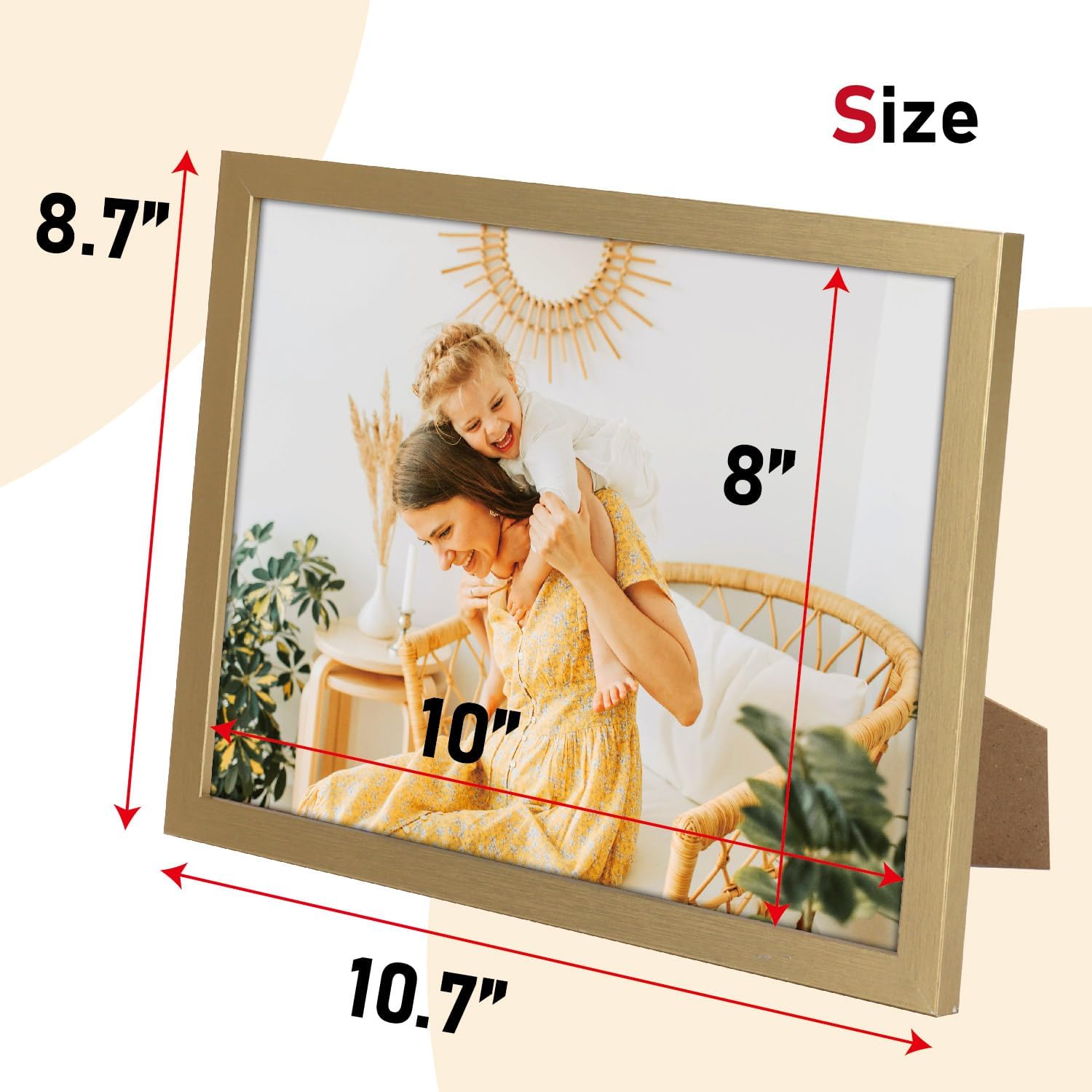 Toner Depot Picture Frames Set for Photos and Artwork, 8x10 Frames Set, 12 Pack,Family Photos, Artwork, Light Weight Bulk Frames Pack for Wall Hanging and Table Stylish Gift (Gold)
