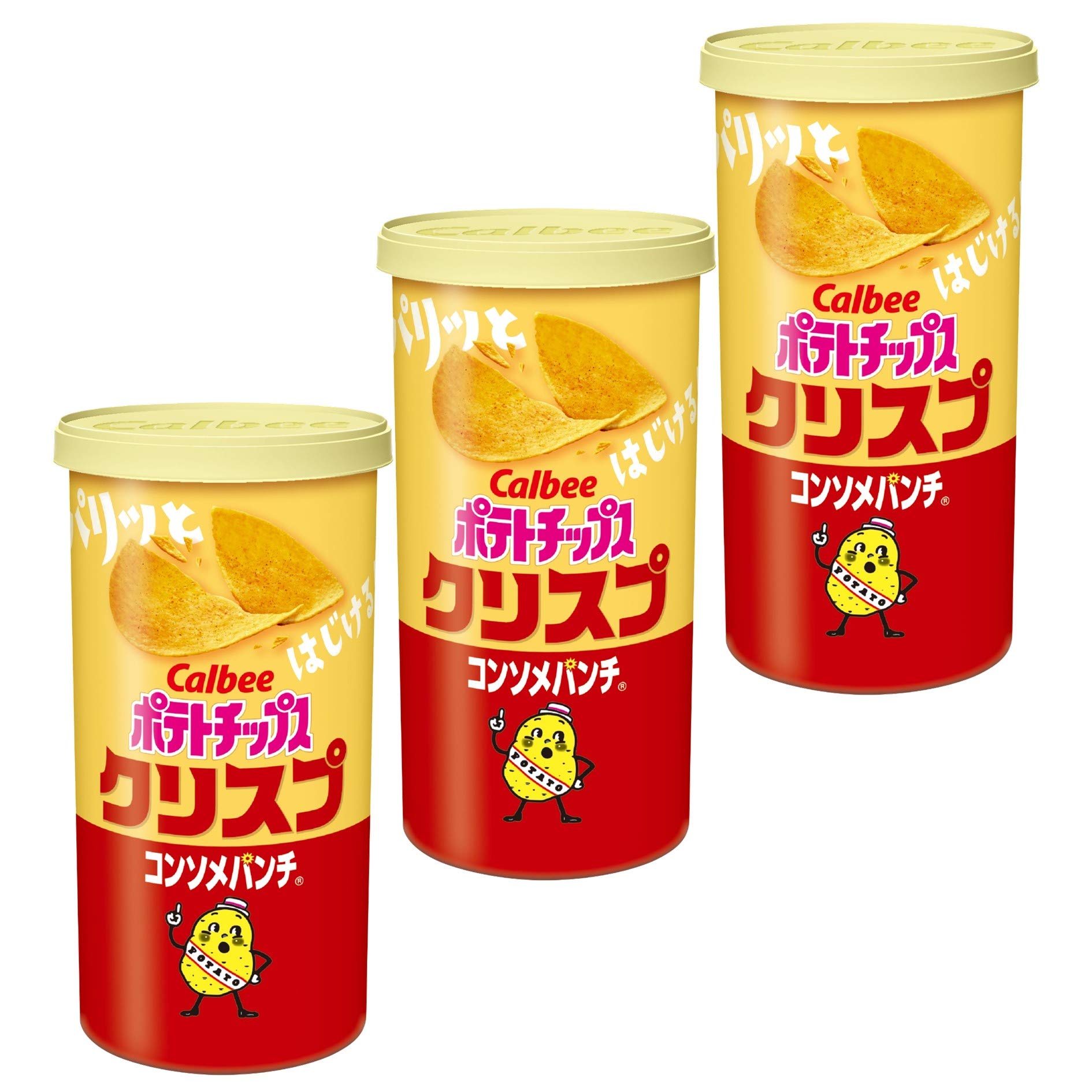 Amazon.co.jp: カルビー ポテトチップスクリスプ コンソメパンチ 50g×3