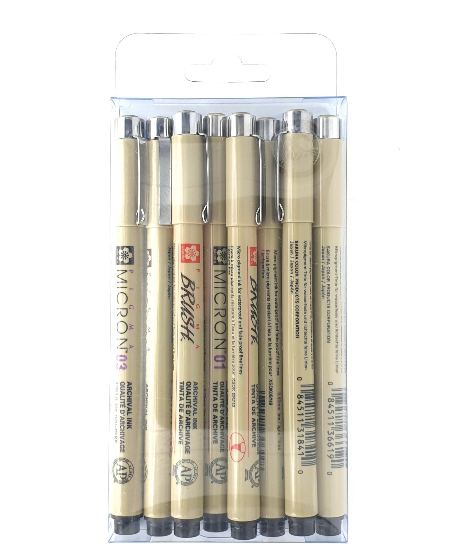 Sakura Pigma Micron - Rotulador de punta fina (8 unidades), color negro