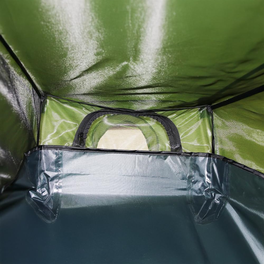 outdoorer Trek Solo Einmannzelt - 1,45kg leichtes Trekkingzelt, Schnellaufbau System, sehr kleines Packmaß, geräumiges 1-Personen-Leichtzelt für Trekking und Camping mit Apsis, Belüftung, grün.