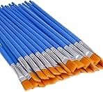 UPINS 30 Pcs Flat Paint Brushes, Small Brush Bulk for Detail Painting
