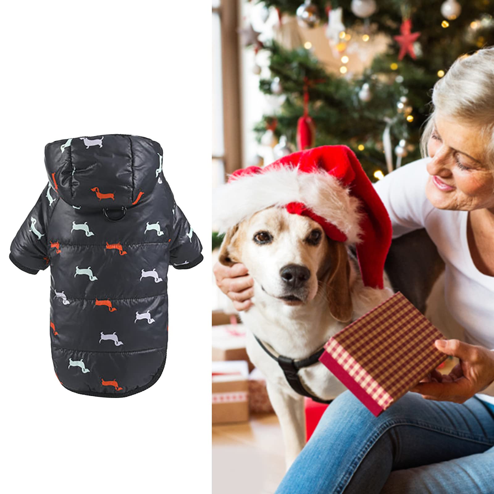 Manteau D'hiver Pour Chien Imperméable - Pour Petites Et Moyennes Races - Réversible, Chaud Et Facile à Mettre