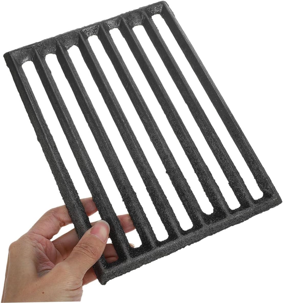Abaodam High Temp Resistant Metal Stove Iron BBQ Firewood Grate Rectangular Fireplace Grate Outdoor Fire Pit Easy to Use